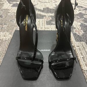 Black Ysl heels